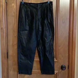Banana Republic Women’s Black faux leather pants.